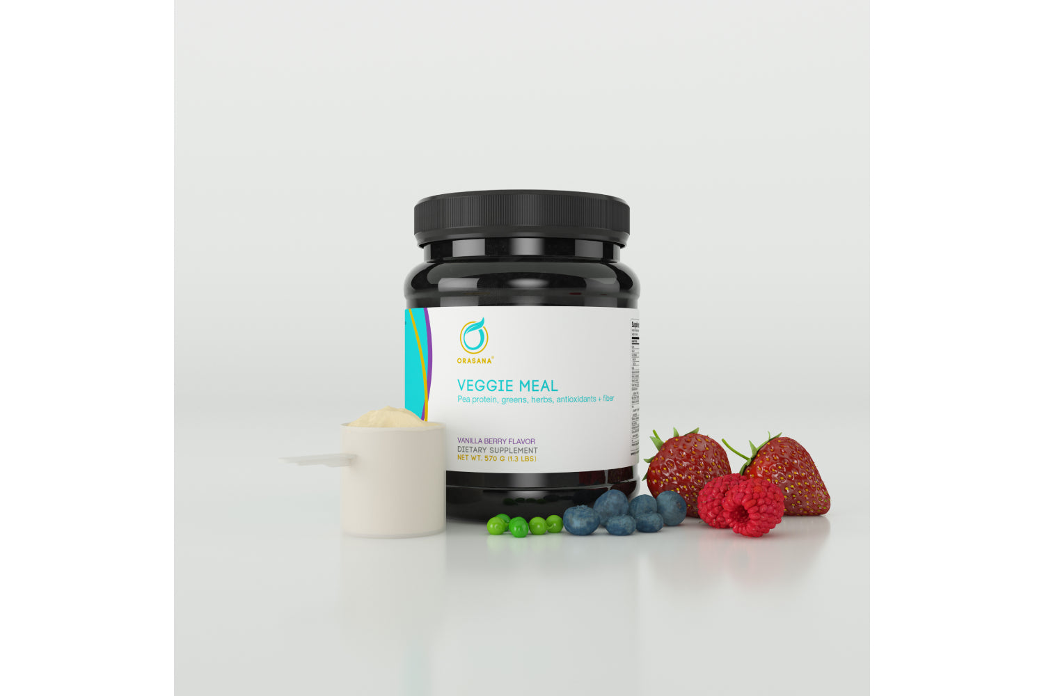 2023 Veggie meal is a dairy-free, plant-derived powder especially designed to include all nutrients necessary in a full meal, featuring pea protein isolate as its protein source